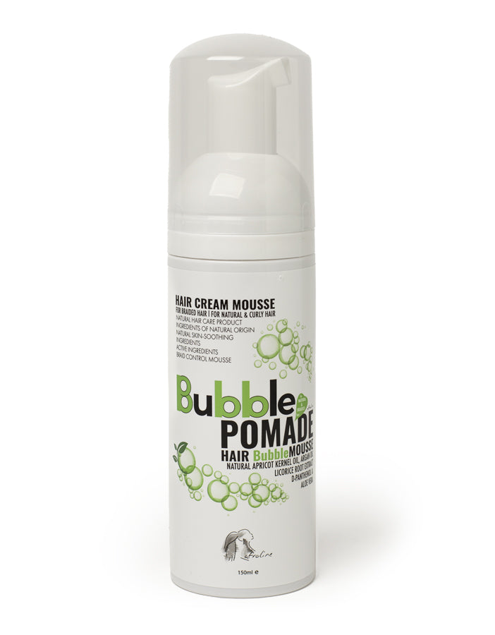 AFROline BubblePomade hajhab 150 ml – alkohol- és szulfátmentes hajhab fonáshoz, göndör hajra és afrofonáshoz