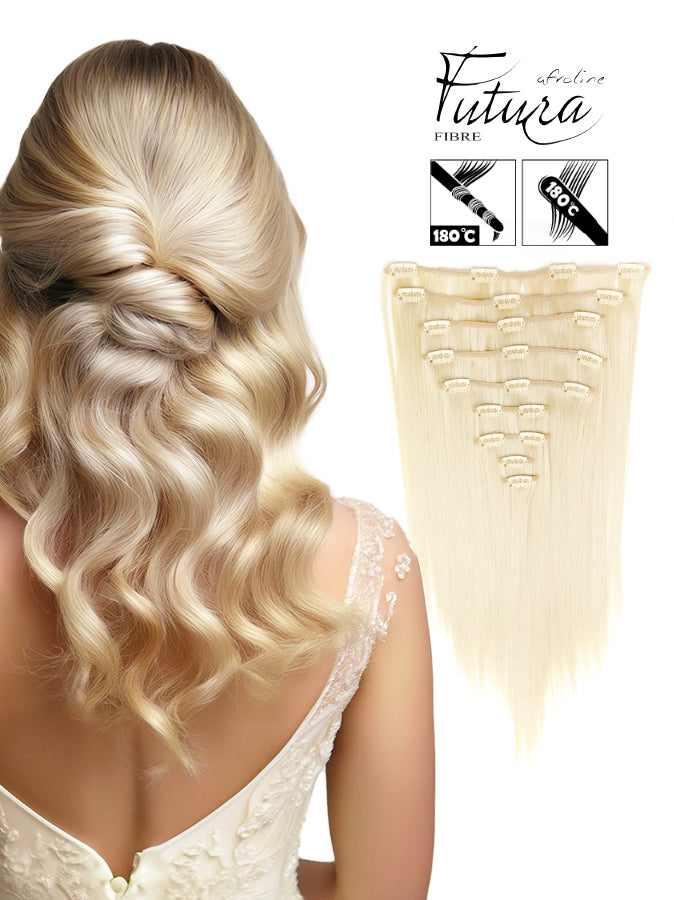 Csatos póthaj FUTURA haj 613# Szőke - AFROline póthaj csatos hajhosszabbításhoz