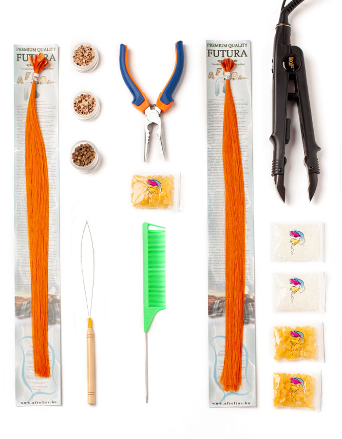 Professzionális Mikrogyűrűs Hajhosszabbító Kezdőcsomag | AFROline
🌟 Komplett professzionális szett - minden eszköz egy csomagban!