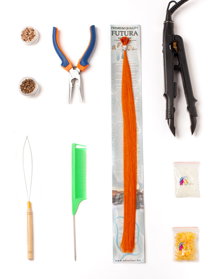 Professzionális Mikrogyűrűs Hajhosszabbító Kezdőcsomag | AFROline
🌟 Komplett professzionális szett - minden eszköz egy csomagban!