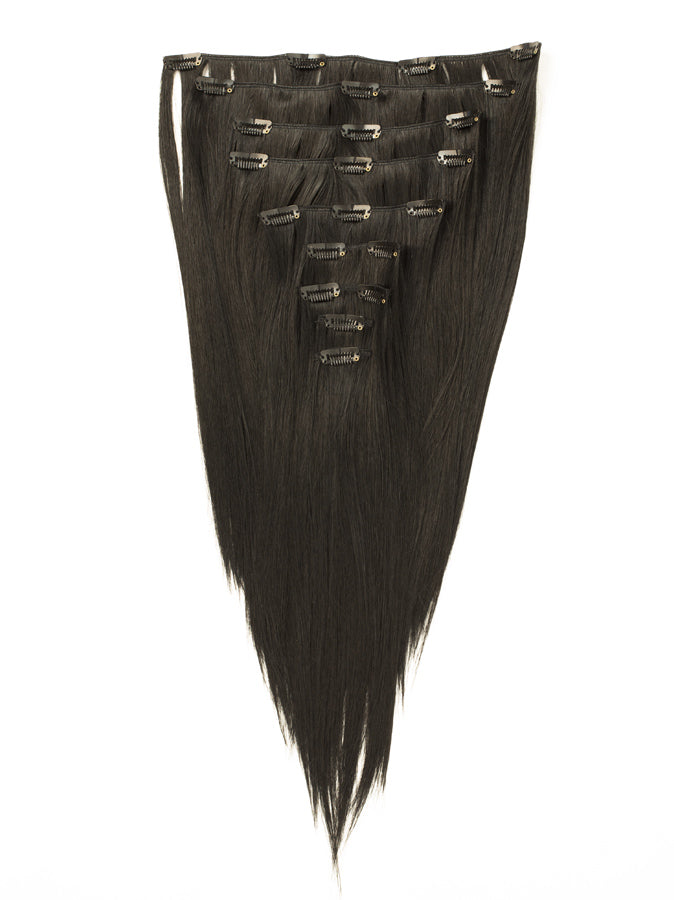 Csatos póthaj FUTURA haj 2# Nagyon sötétbarna - AFROline póthaj shop