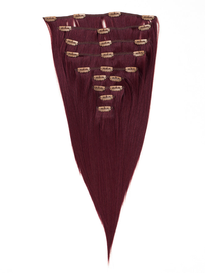 Csatos póthaj FUTURA haj 39# Burgundy vörös - AFROline póthaj shop