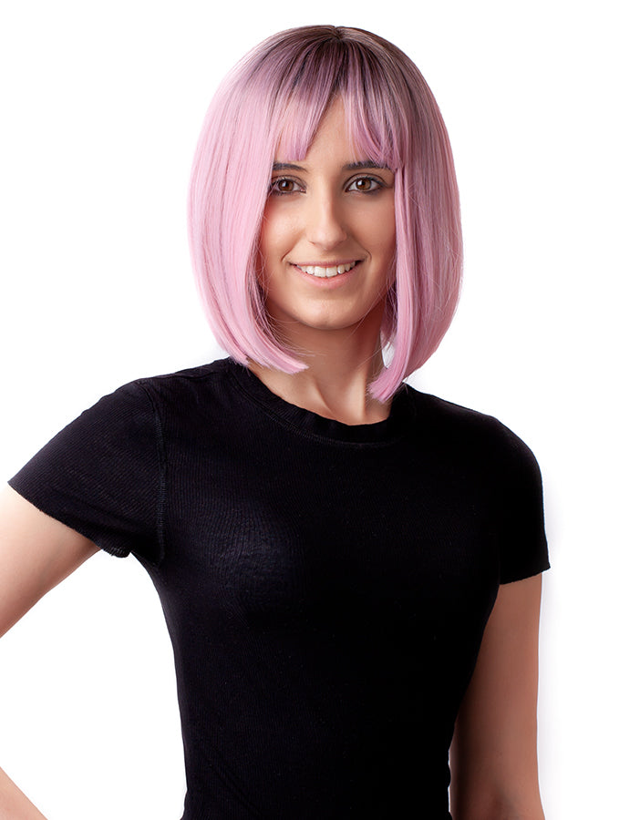 Paróka műhaj NIZZA Bob Mályva rózsa ombre AFROline