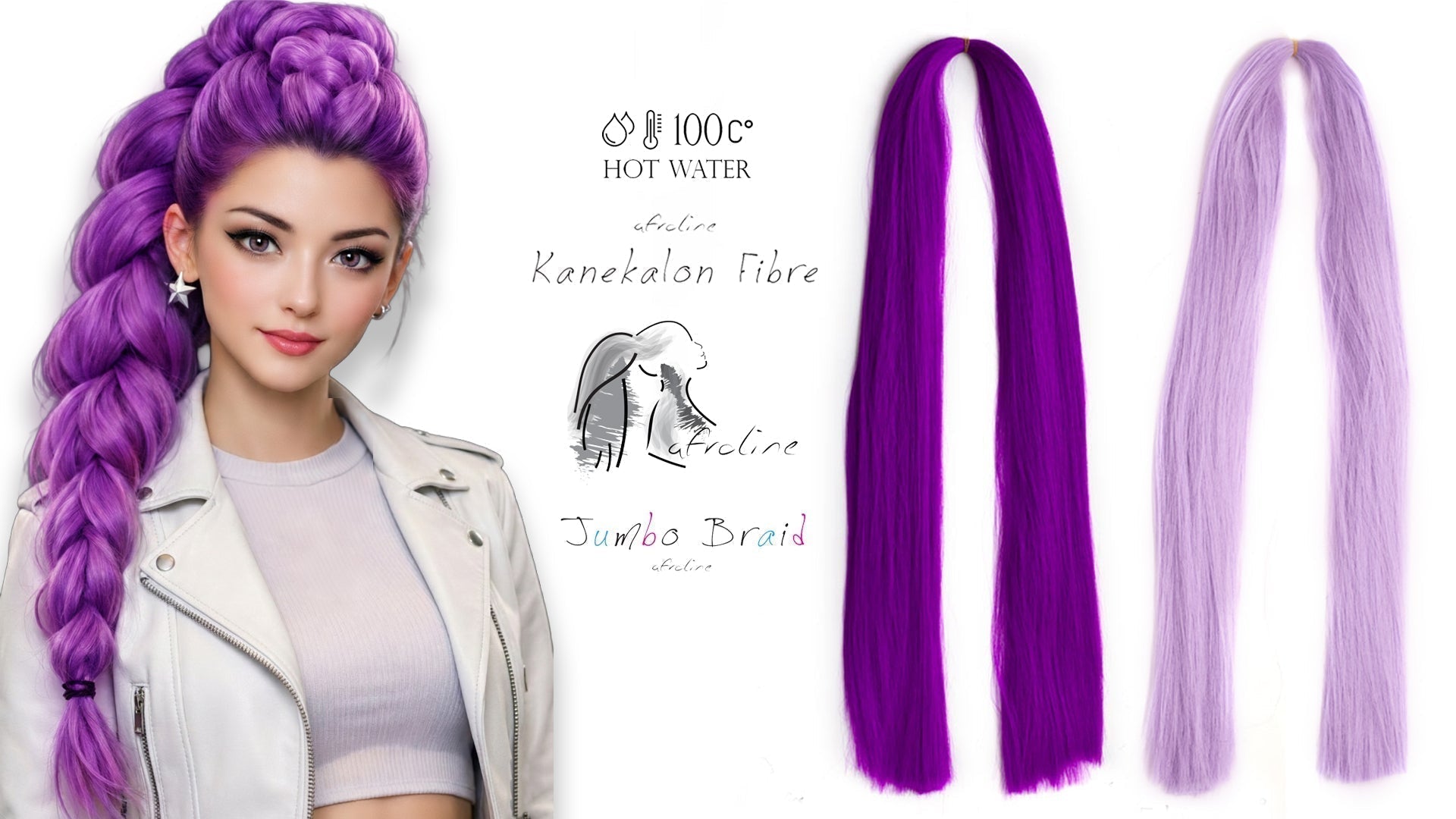 Lila póthaj Rumi a démonvadász hajhoz AFROline