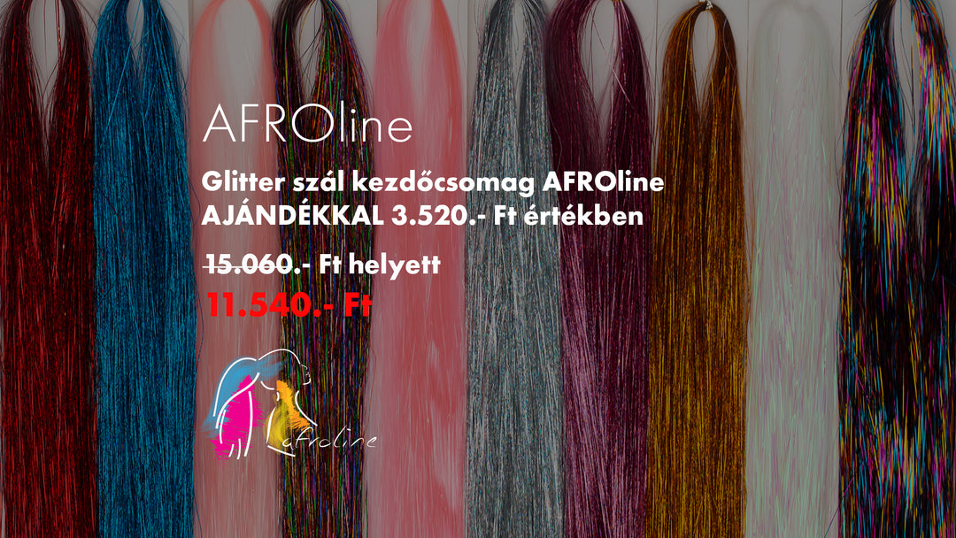 Glitter szál csomag AFROline kezdőcsomag