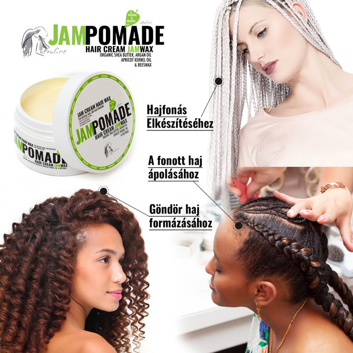 JamPomade krém hajwax hajfonáshoz natúr összetevőkkel