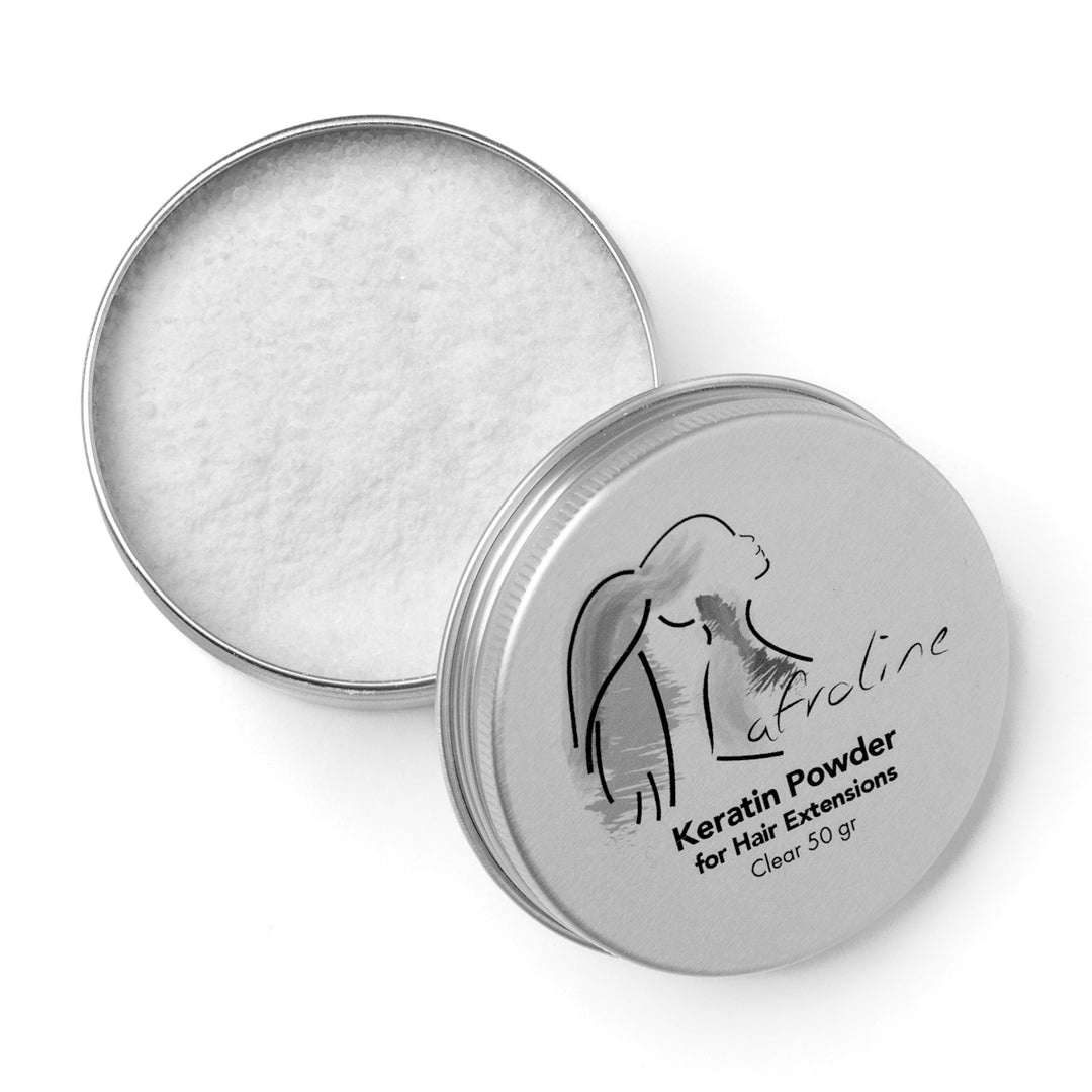 Olasz kristály keratin por 50 gr mikrogyűrűzéshez és hőillesztéshez AFROline hajhosszabbítás kellékek