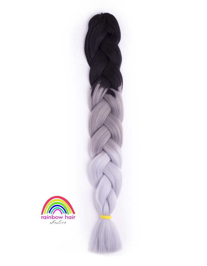 Rainbow Hair Ombre műhaj 317# Fekete-Ezüst AFROline - AFROline póthaj shop