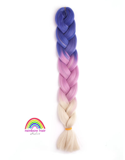 Rainbow Hair Ombre műhaj 34# Kék-Lila-Szőke AFROline - AFROline póthaj shop